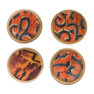 Novica Handmade African Maze Wood Coasters (Set Of 4) - Bed Bath ...