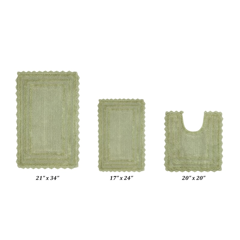 Better Trends Bath Rugs Set 100% Cotton Soft & Water Absorbent Tufted Bathroom Rug for Shower, Sink Bath Mats Lilly Crochet