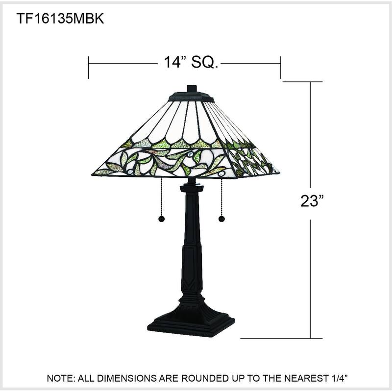 Galahad 2-Light Matte Black Table Lamp