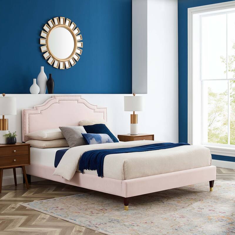 Adelaide Performance Velvet King Platform Bed