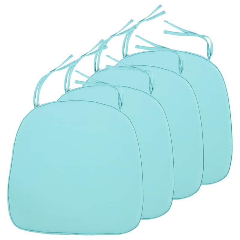 Memory Foam 15" U-Shaped Indoor Outdoor Dining Chair Pad Cushion for Kitchen Patio Garden (Set of 1, 2, 4 or 8)