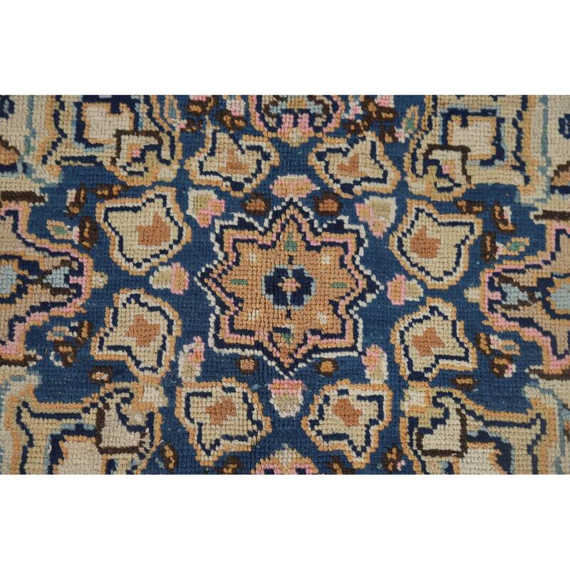 Mashad Vintage Persian Area Rug Handmade Orange Wool Carpet - 7'11" x 11'0"