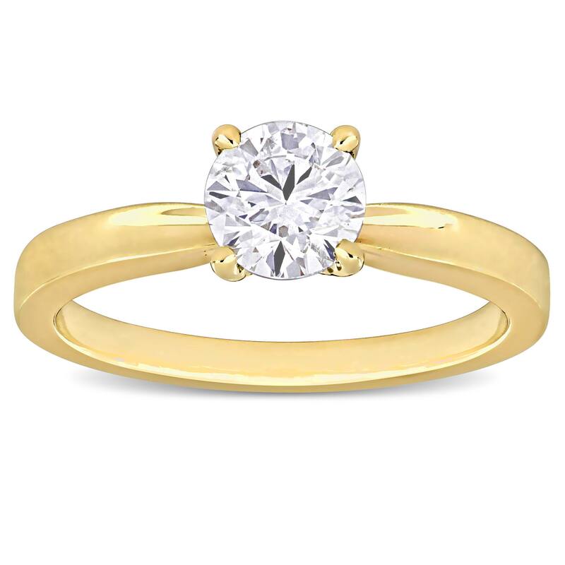 Miadora 7/8ct - 1ct TDW Diamond Solitaire Engagement Ring in 14k Rose White or Yellow Gold