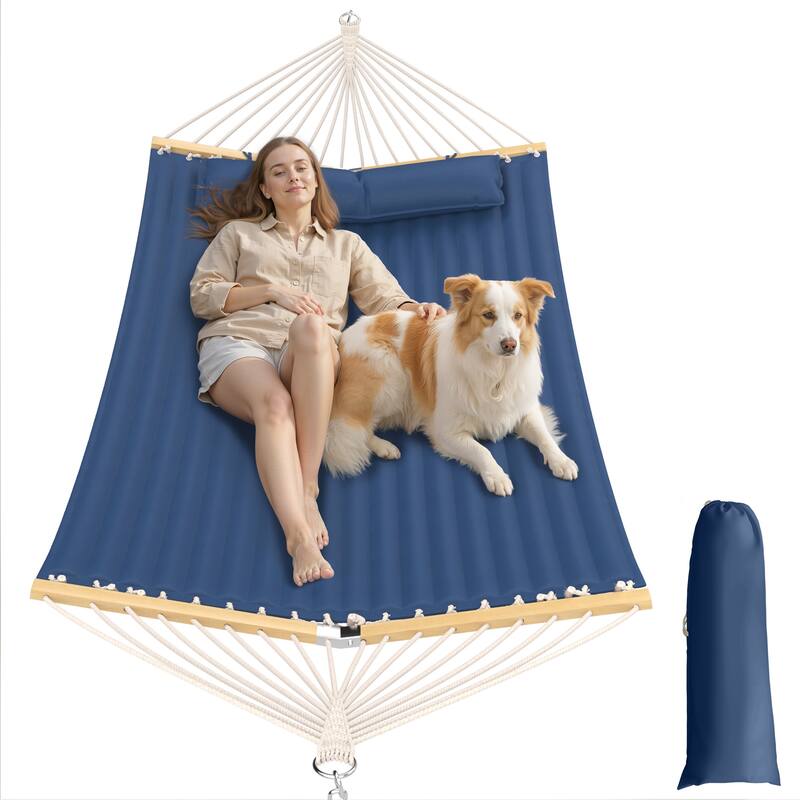 EROMMY Modern Portable Hammock, Hand-Woven Ropes, Anti-Tipping Design for Backyards, Beaches & Campsites