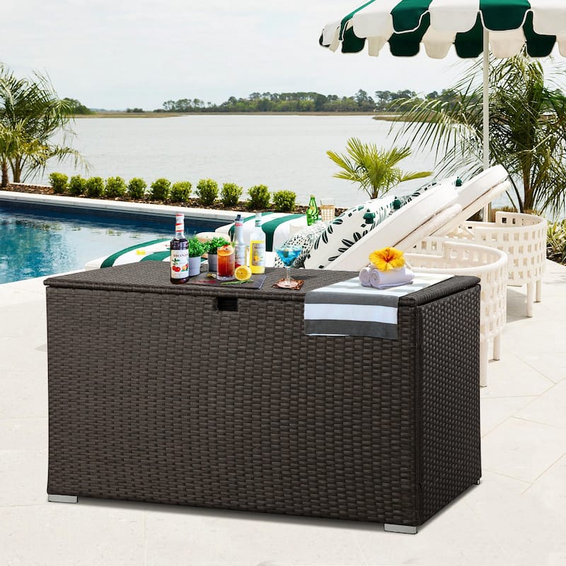 120 Gallon Resin Large Outdoor Indoor Patio Storage Box