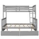 preview thumbnail 12 of 17, Minimalist Design Twin Over Full Wood Bunk Bed with Ladders,Solid Pine Wood Bed with Two Storage Drawers