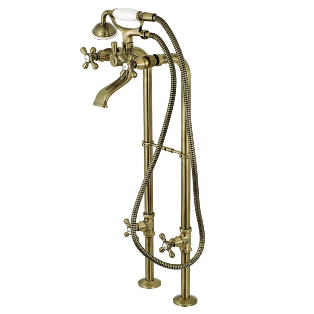 Traditional Freestanding Tub Faucet with Supply Line and Stop Valve