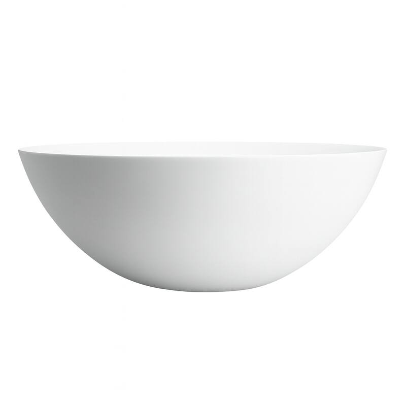 Nuvella Matte White Solid Surface Round Vessel Sink