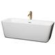 Option White / Polished Chrome Trim / Brushed Gold Faucet