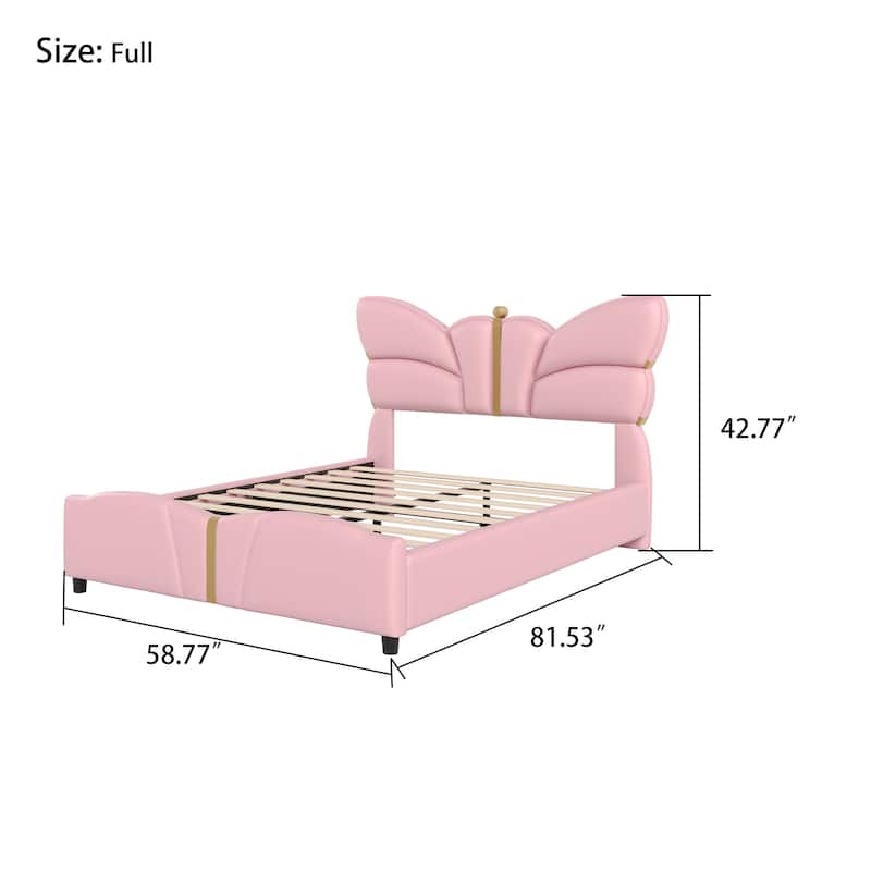 Stylish PU Leather Upholstered Platform Bed - No Box Spring Needed