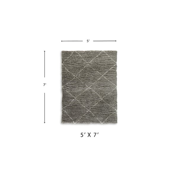 dimension image slide 1 of 2, Signature Design by Ashley Wrenlow Gray/Beige Rug