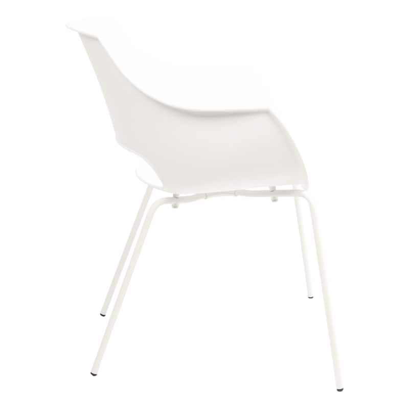 Furnish Theory Urban-ML Pro Indoor/Outdoor Stackable Dining Armchairs Polypropylene Shell & Powder-Coated Steel Legs (Set of 2)