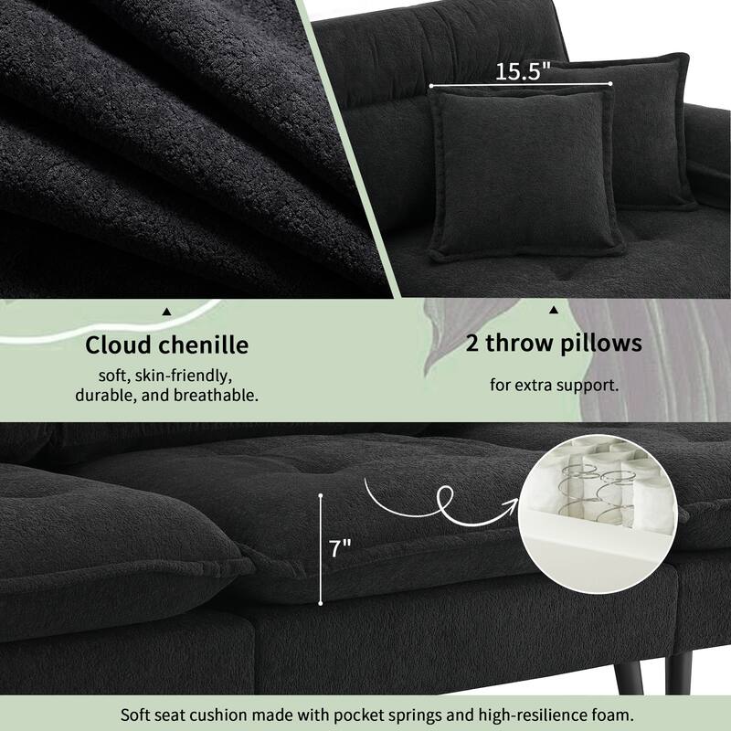 4-seater tufted sofa set