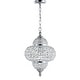 preview thumbnail 9 of 13, Juliette 12" Crystal/Metal LED Chandelier Pendant, Chrome by JONATHAN Y