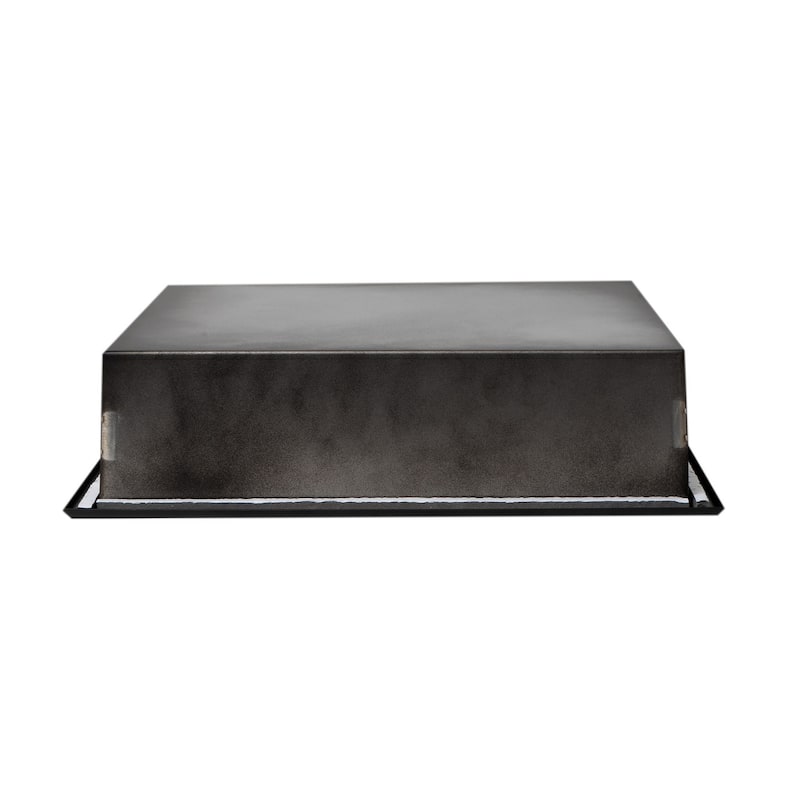 ALFI brand 16" x 16" Black Matte Stainless Steel Square Single Shelf Bath Shower Niche