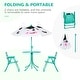 preview thumbnail 6 of 8, Folding Kids Table and Chair Set for Outdoor Garden with Sun Umbrella