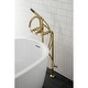 preview thumbnail 33 of 40, Kingston Brass Concord Freestanding Tub Faucet with Supply Line