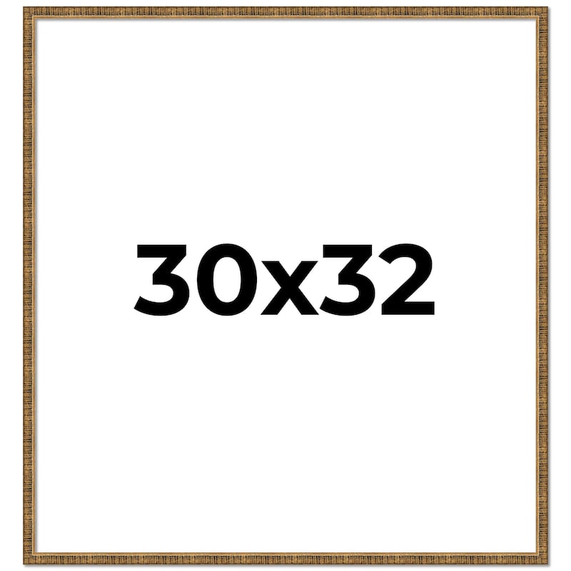 30x32 Frame Black Real Wood Picture Frame Kingsley Gold Distressed Photo Frame with UV Acrylic Foam Board Backing &