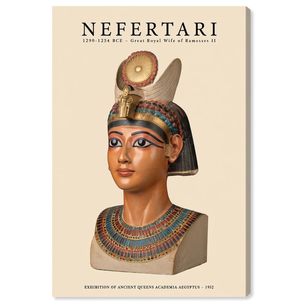 Ancient Egyptian Queen Canvas by Art Remedy, Gallery Wrapped