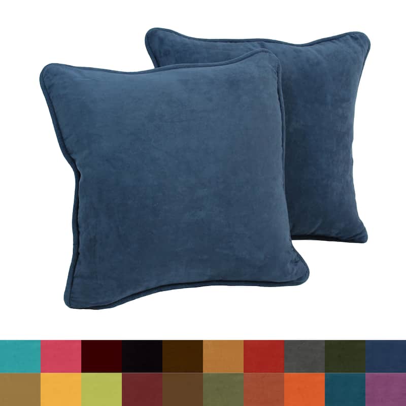 Porch & Den Blaze River 18-inch Microsuede Accent Throw Pillow (Set of 2)