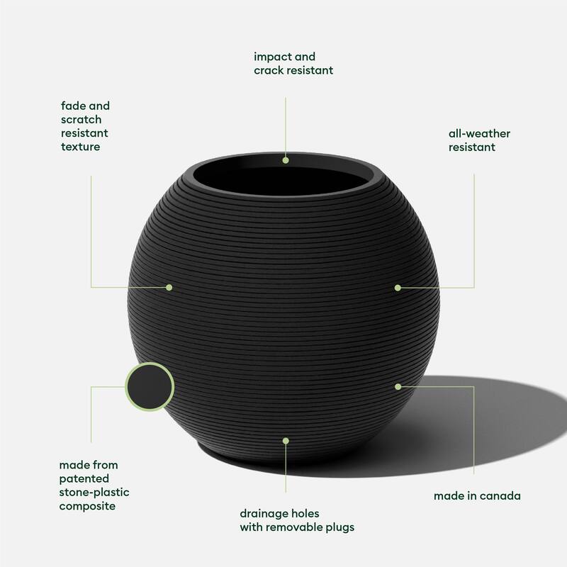 Veradek Strata Series Sphere 18'' Planter