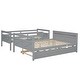 preview thumbnail 15 of 18, Twin over Full Bunk Bed with Ladder, Twin Size Trundle, Safety Guardrail