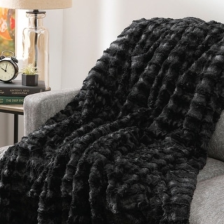 Throw blanket for best sale black leather couch