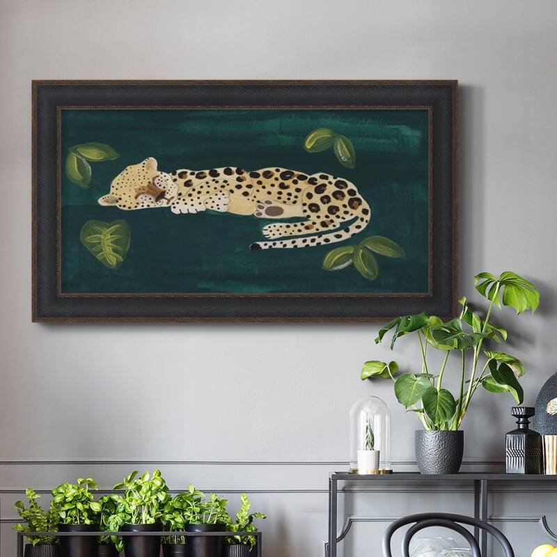Lethargic Leopard II Premium Framed Canvas- Ready to Hang