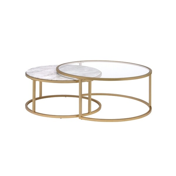 Overstock gold cheap coffee table