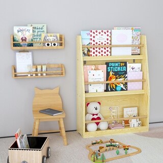 Kids Bookcases with 3 Tier Shelf, Reading & Organization