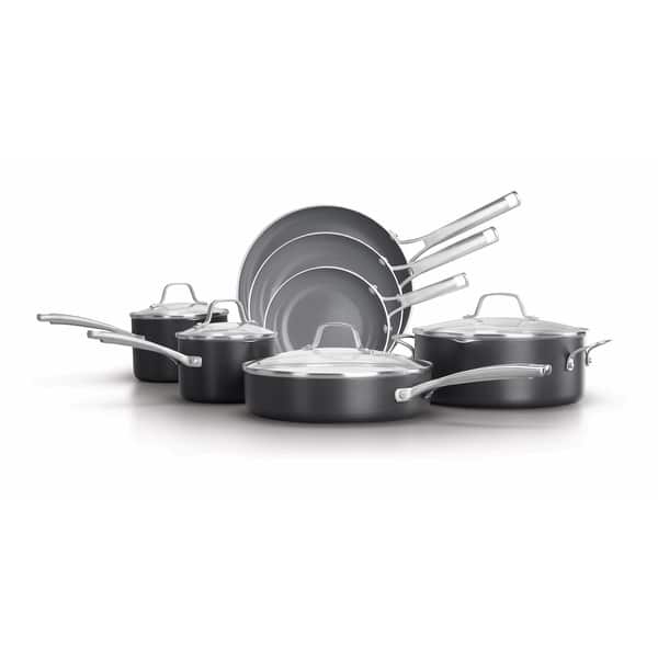 slide 2 of 6, Calphalon® Classic™ Oil Infused Ceramic 11- Piece Cookware Set
