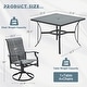 preview thumbnail 12 of 92, Versatile Outdoor Dining Sets w Swivel/Folding Chairs & Steel Slat Table and HDPE Dining Table Set for Gardens, Patios