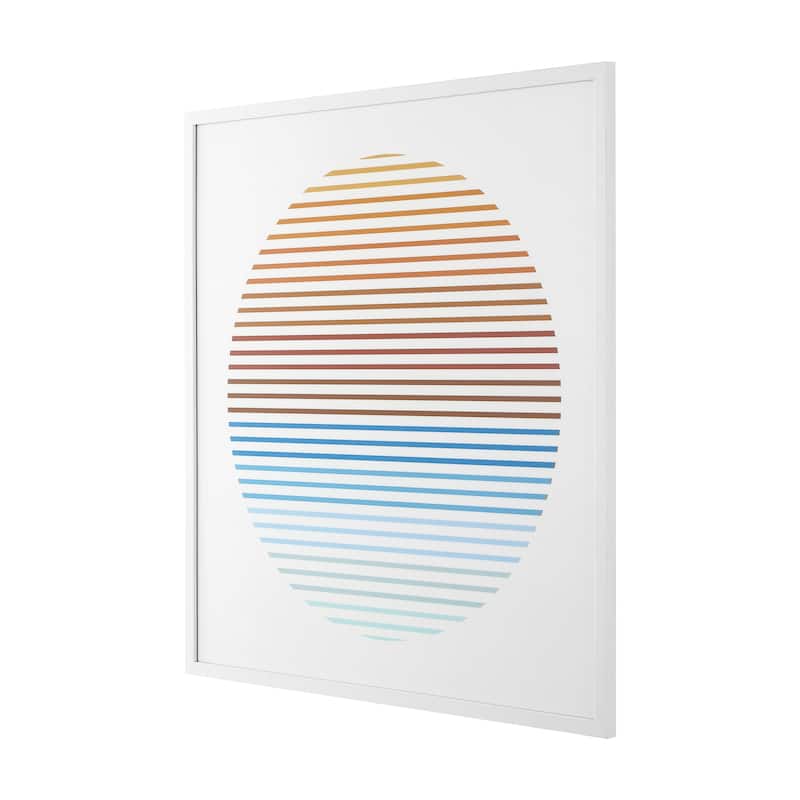 SAFAVIEH Zoritza Oceanside Sunrise 24-inch Square Framed Wall Art