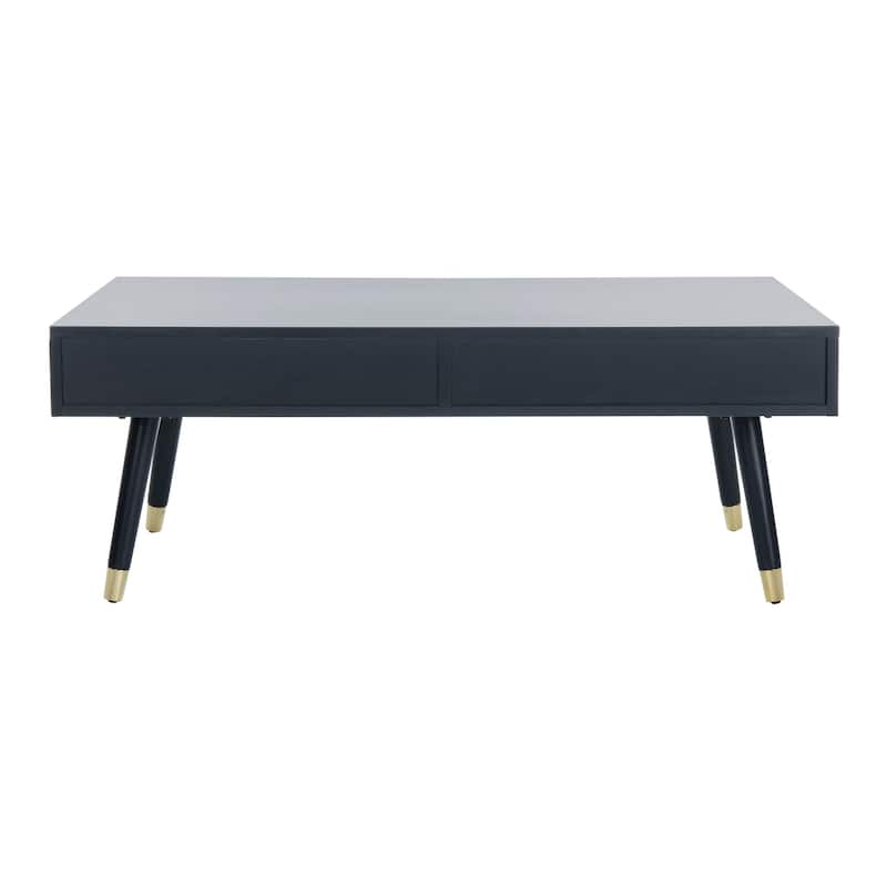 SAFAVIEH Levinson Mid-Century Gold Cap Coffee Table - 48" x 24" x 18"