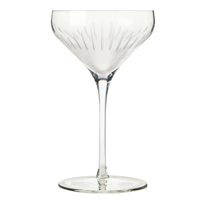 Libbey Signature Greenwich Diamond-Cut Coupe Cocktail Glasses, 8-ounce, Set of 4 - Set of 4