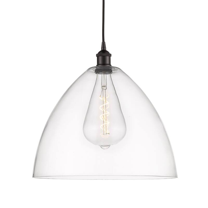 Innovations Lighting 616-1P-18-16 Edison Dome Pendant Edison Dome 16" - Oil Rubbed Bronze / Clear