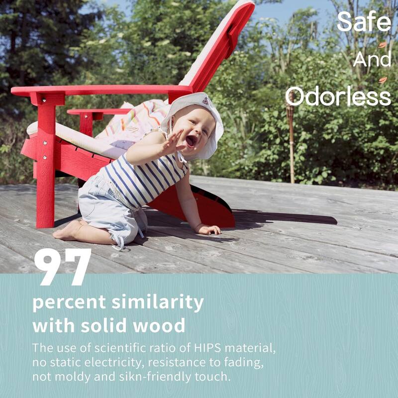 WINSOON All Weather HIPS Outdoor Plastic Adirondack Chairs