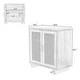 preview thumbnail 4 of 26, Wood Accent Cabinet Sideboard Buffet with Rattan Doors