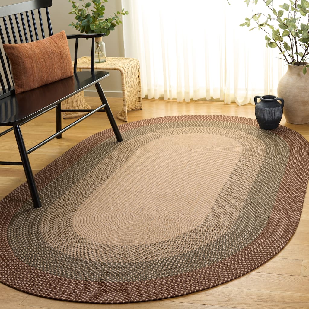 SAFAVIEH Handmade Braided Piercarla Reversible Rug