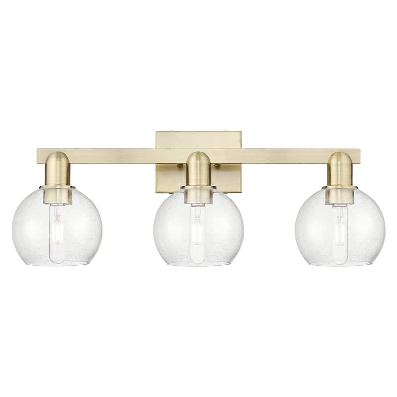 Innovations Lighting 716-3W-10-25 Athens Vanity Athens 3 Light 25" - Antique Brass / Seedy