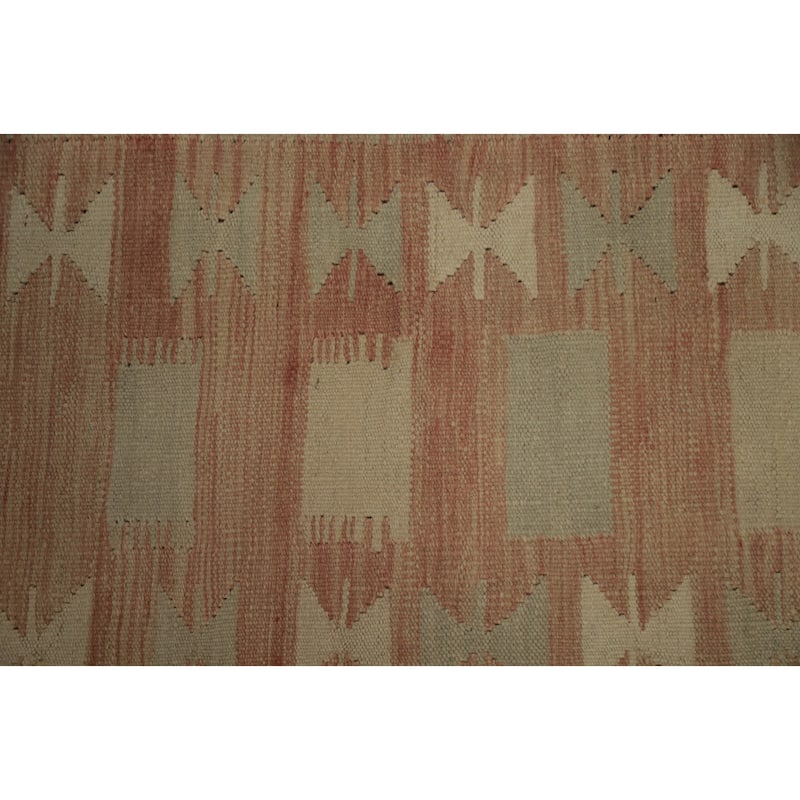 Hand Woven Oriental 100% Wool Carpet Southwestern Tribal Greys & Charcoal Kilim Area Rug - 9' 9'' X 8' 4''