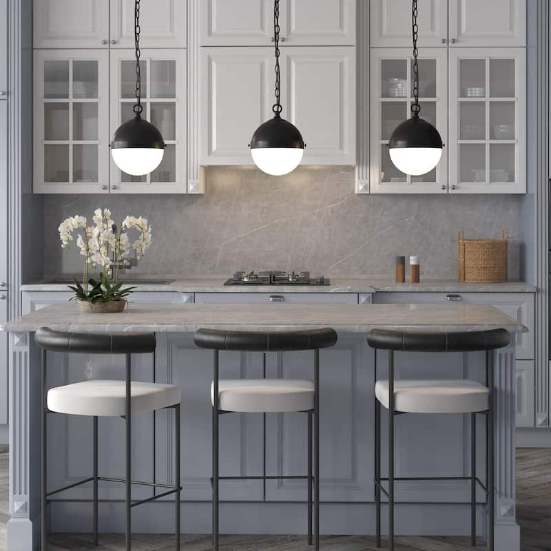 Aurora 9" Wide Pendant with Glass Shade - 9" Wide