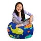 preview thumbnail 168 of 192, Kids' Stuffed Animal Storage Bean Bag Chair Cover or Toy Organizer 27 Inches Medium - Canvas Sea Creatures on Blue