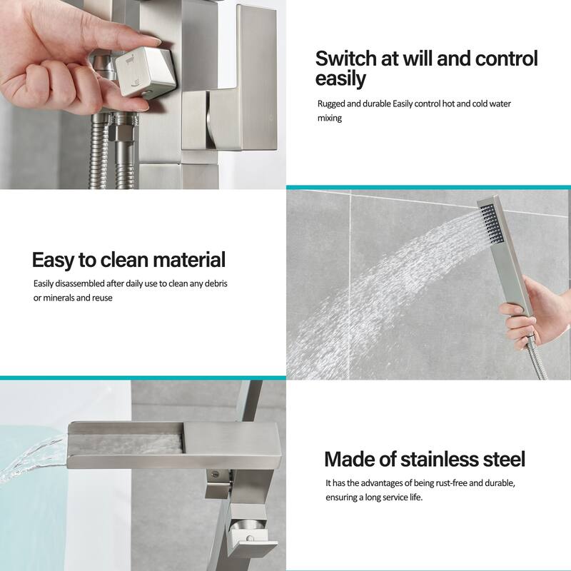 Single-Handle Freestanding Tub Faucet Mount Tub Faucet Bathtub Filler