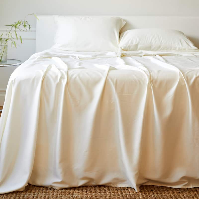 BedVoyage 100% viscose from Bamboo Bed Sheet Set, Split King - White