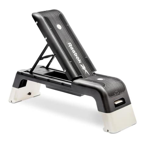 Reebok Fitness Multipurpose Aerobic and Strength Training Workout Deck, White - 47.83 x 13.27 x 13.78 inches