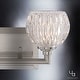 preview thumbnail 6 of 6, Luxury Crystal Bathroom Vanity Light, 6.25"H x 12.5"W, Brushed Nickel Finish, Naples Collection - 6.25" H, 12.5" W, 5.25" Dep
