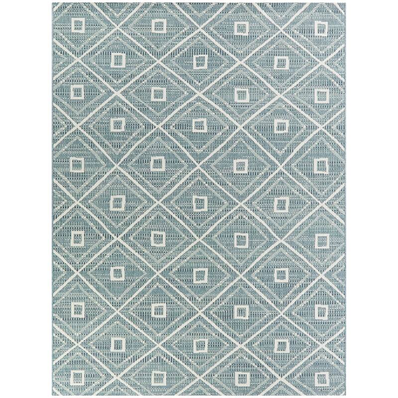 Annika Diamond Trellis Pattern Indoor/ Outdoor Area Rug