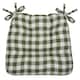 Buffalo Check Tufted Chair Seat Cushions - Set of Two
