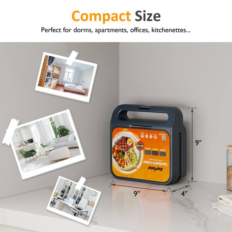 1000W 3 in 1 Sandwich Maker - N/A